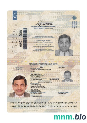 Paszport Brazylii 2022-obecnie, szablon w formacie PSD